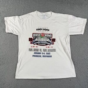 Vintage Miami Hurricanes Shirt Mens Large 2002 Rose Bowl NCAA Football Game 00